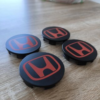 TAPABUJES HONDA 69mm NEGRO MATE - EMBLEMAS HONDA