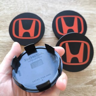 TAPABUJES HONDA 69mm NEGRO MATE - EMBLEMAS HONDA