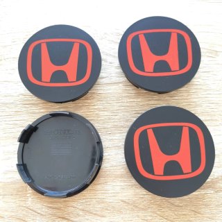 TAPABUJES HONDA 69mm NEGRO MATE - EMBLEMAS HONDA