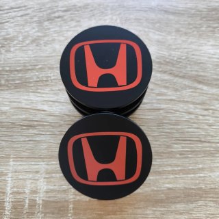 TAPABUJES HONDA 69mm NEGRO MATE - EMBLEMAS HONDA