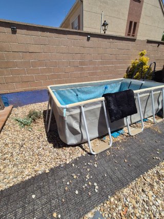 Piscina desmontable con escalera