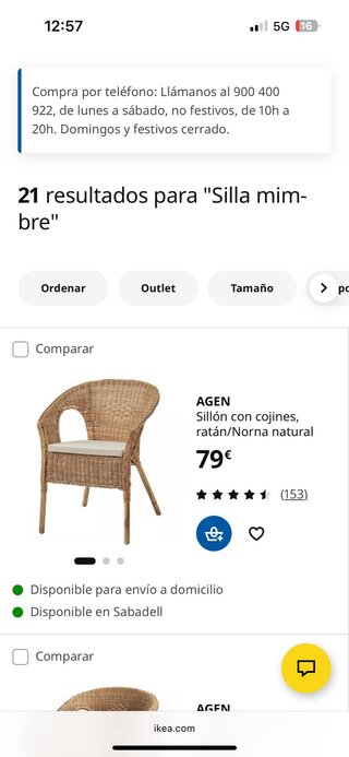 Silla ratán/bambú tejida