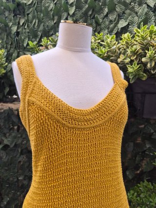 Copricostume uncinetto giallo