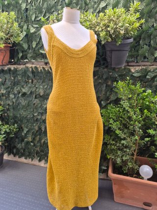 Copricostume uncinetto giallo