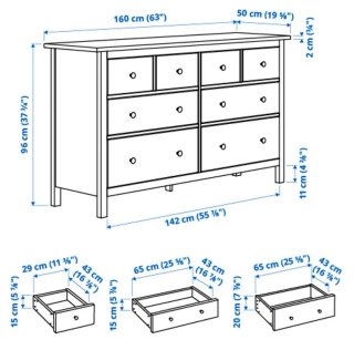 Cómoda Hemnes 8 cajones Ikea