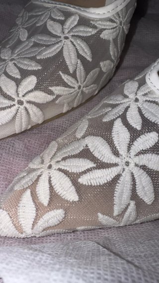 Zapatos de novia encaje blanco