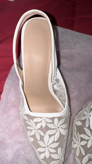 Zapatos de novia encaje blanco