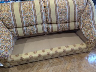 Conjunto de 2 sofás de tela