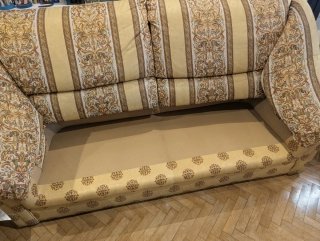 Conjunto de 2 sofás de tela