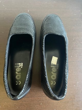 Mocasines ARELI cuña mujer negro T40