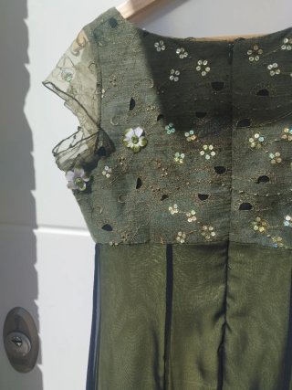 Vestido Alberto Castelli verde talla M
