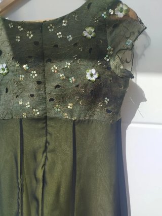 Vestido Alberto Castelli verde talla M