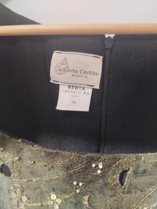 Vestido Alberto Castelli verde talla M