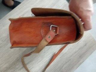 Bolso Cartera Cuero Documentos Libros