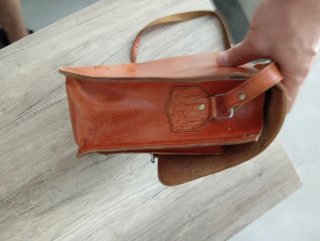 Bolso Cartera Cuero Documentos Libros
