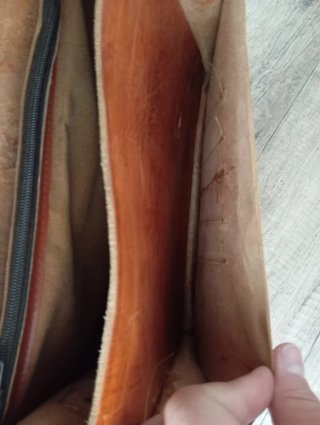 Bolso Cartera Cuero Documentos Libros