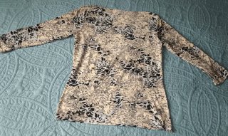 Camiseta manga semi-francesa, estampado leopardo