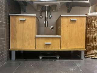 Mueble de baño madera y metal