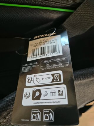 Paletero Dunlop Negro Verde Fluor