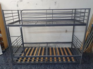 Litera metálica 3 camas gris