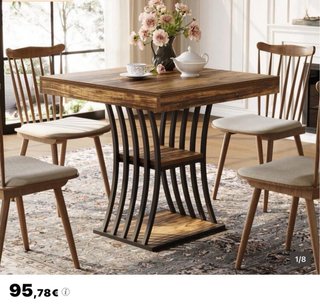 Mesa madera y metal