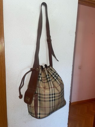 Bolso Burberry Cuadros Marrón Beige