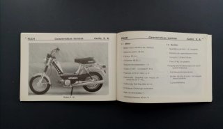 Moto PUCH. Instrucciones y Garantía. Años 80