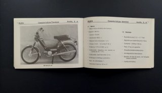 Moto PUCH. Instrucciones y Garantía. Años 80