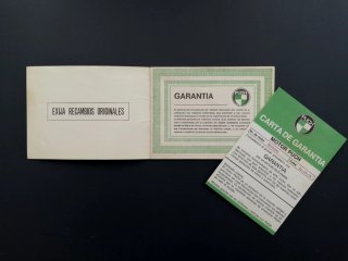 Moto PUCH. Instrucciones y Garantía. Años 80