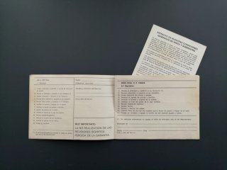Moto PUCH. Instrucciones y Garantía. Años 80