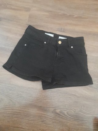 Shorts negros vaqueros