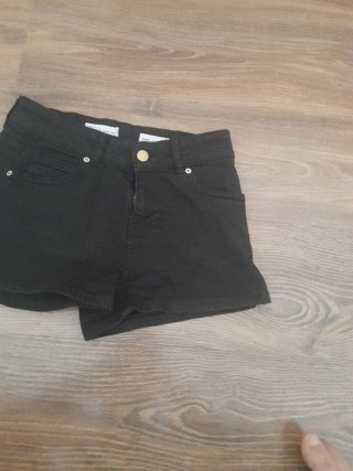 Shorts negros vaqueros
