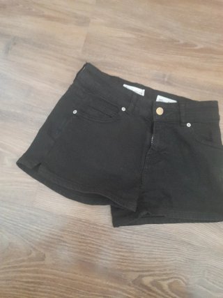 Shorts negros vaqueros
