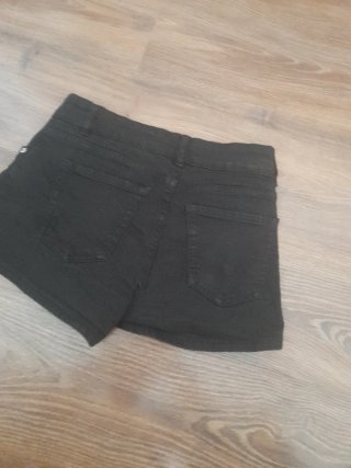 Shorts negros vaqueros