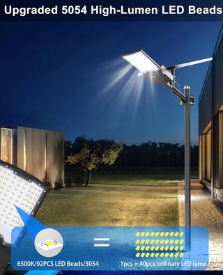 Farola LED Doble Panel Solar
