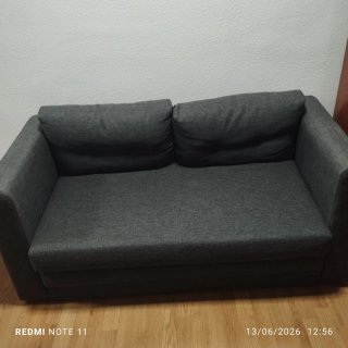 Sofá Cama Gris Tela
