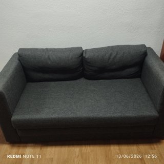 Sofá Cama Gris Tela