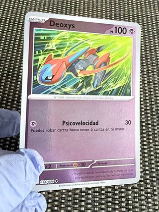 Cartas Pokémon Deoxys 034/086 CRI Reverse Holo 🇪🇸