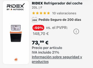 Frigorífico Portátil 12V