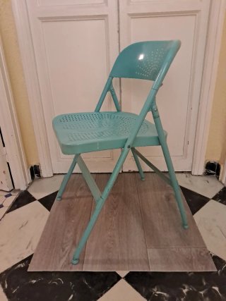 Silla plegable color turquesa