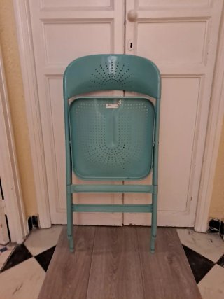 Silla plegable color turquesa