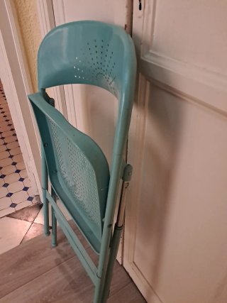 Silla plegable color turquesa