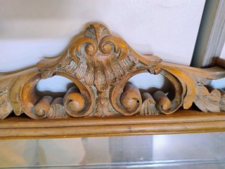Espejo antiguo madera y cristal