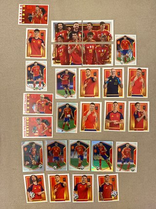 27 cromos fútbol España de Carrefour