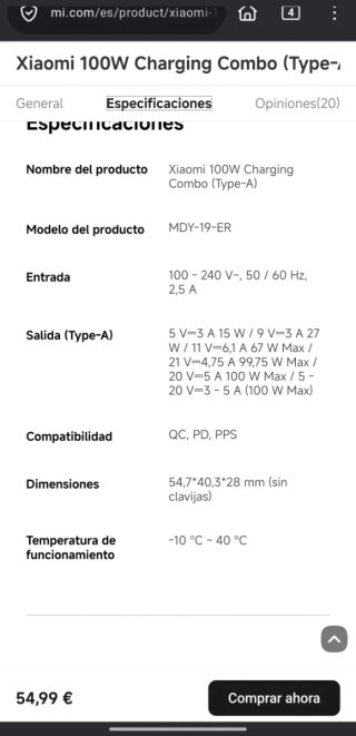 Caricabatterie originale Xiaomi 100W