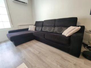 Sofá Chaiselongue Negro