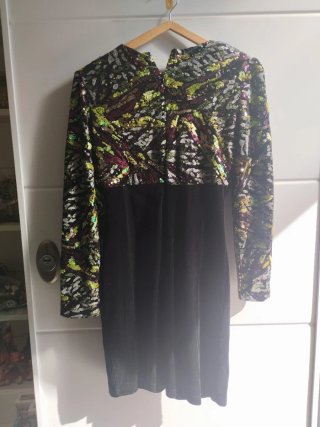 Vestido fiesta lentejuelas y terciopelo