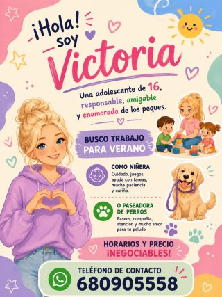 Niñera de nenes y paseadora de perros en La Baya