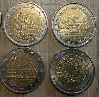 #2148 – Sei monete 2 EURO GERMANIA Commemorativi
