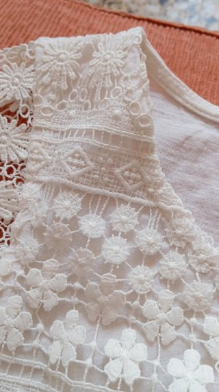 Blusa de encaje sin mangas
